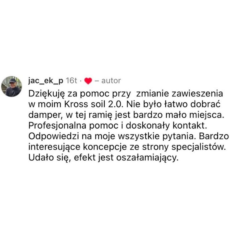 Screan opinii Zumbi Store na temat Upgrade od użytkownika Instagrama