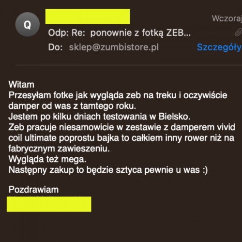 ZEB na Treku + damper Vivid Coil Ultimate – mega poprawa komfortu i sterowności!