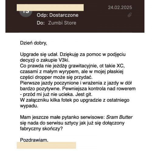 Udany upgrade na OneUp V3 | opinia klienta Zumbi Store 4127