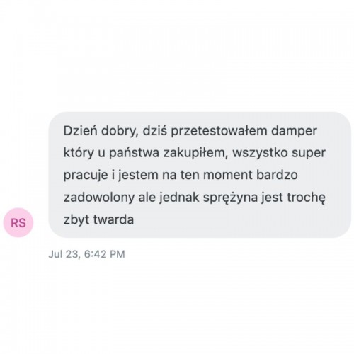 Test dampera z Zumbi Store - działa super, sprężyna za twarda | 4135